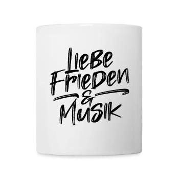 Liebe Leidenschaft Menschheit Statement Frieden - Tasse - Weiß - Vorne