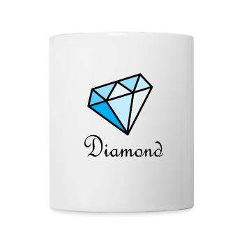 Losange géométrique bleu - Mug blanc - blanc - Devant