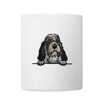 Griffon Bleu De Gascogne Chien pour Peeking Dog Lover - Mug blanc - blanc - Devant