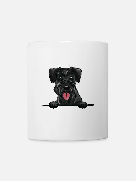 Riesenschnauzerhund für spähende Hundeliebhaber - Tasse - Weiß