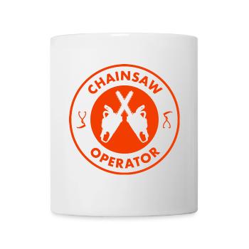 Kettensägen-Bediener - Tasse - Weiß - Vorne