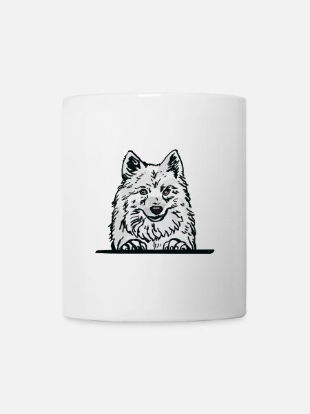 Japanischer Spitzhund für spähende Hundeliebhaber - Tasse - Weiß