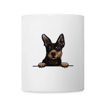 Harlequin Pinscher Dog for Peeking Dog Lovers - Mug - white - Front