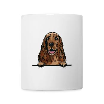 Irischer Setter Dog für Peeking Dog Lovers - Tasse - Weiß - Vorne