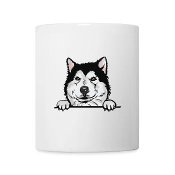 Malamute Alaskan Dog für Peeking Dog Lovers - Tasse - Weiß - Vorne