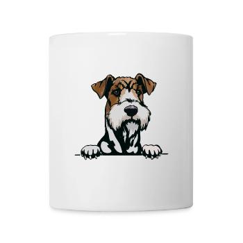 Kromfohrlander Chien pour les amateurs de chiens qui jettent un coup d’œil - Mug blanc - blanc - Devant