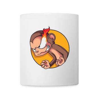 Rage-Äffchen - Tasse - Weiß - Vorne