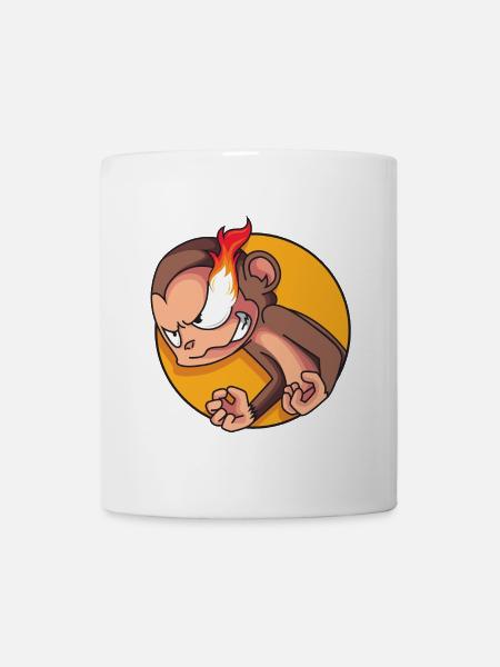 Rage-Äffchen - Tasse - Weiß