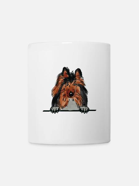 Rough Collie Hund für spähende Hundeliebhaber - Tasse - Weiß