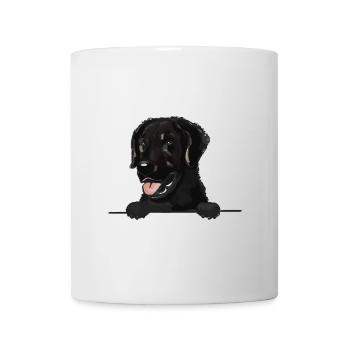 Retriever Chien à pelage plat pour les amateurs de chiens qui regardent - Mug blanc - blanc - Devant
