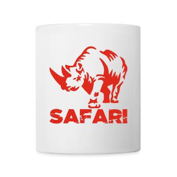 Safari and red rhino - Mug - white - Front