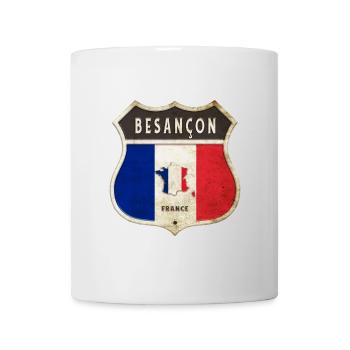 Besançon Frankreich Wappen Flaggen Design - Tasse - Weiß - Vorne
