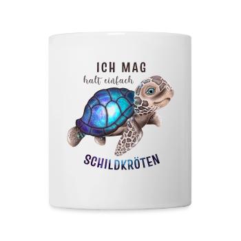 Ich mag halt einfach Schildkröten - Tasse - Weiß - Vorne