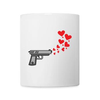 Herz Meinungsfreiheit Menschheit Friedenszeit - Tasse - Weiß - Vorne