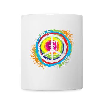 Aimer la paix Dire signe de paix Paix mondiale - Mug blanc - blanc - Devant