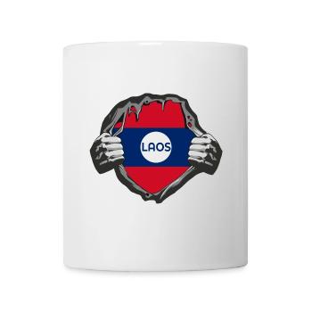 Motif drapeau du Laos - Mug blanc - blanc - Devant