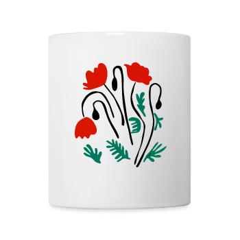 Mohnblumen Matisse inspiriert - Tasse - Weiß - Vorne