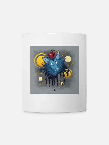 Blue Ink Spirits Posters - Loup à la Pomme fléchée - Mug blanc - blanc
