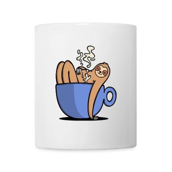 Humorous coffee lover sloth coffee cup - Mug - white - Front