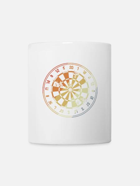 Dartboard - Tasse - Weiß