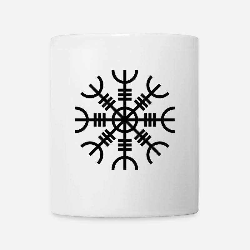 Helm der Ehrfurcht - Aegishjalmur Viking (schwarz) - Tasse - Weiß