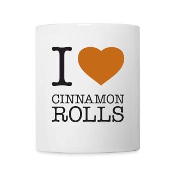 J’ADORE LES ROULEAUX À LA CANNELLE Zimtrollen Fika - Mug blanc - blanc - Devant
