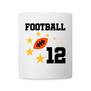 Football 12 (Football, Sterne) - Tasse - Weiß - Vorne