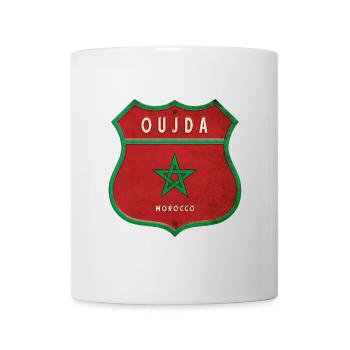 Oujda Morocco Coat of Arms Flags Design - Mug - white - Front