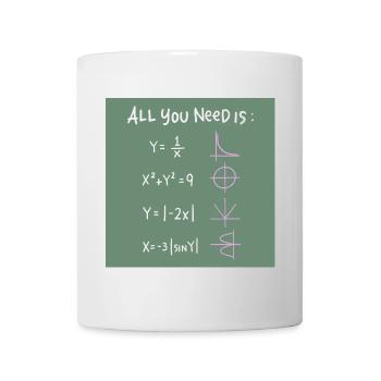 All You Need Ist Formeln & Symbole - Tasse - Weiß - Vorne