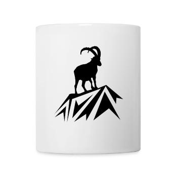 Steinbock auf einem Berg - Tasse - Weiß - Vorne