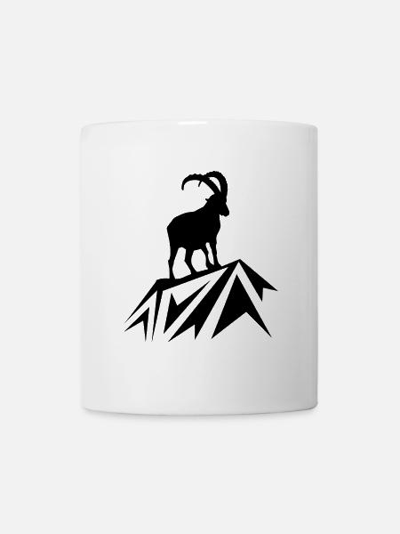 Capricorne sur une montagne - Mug blanc - blanc