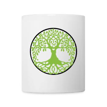 Mandala Baum des Lebens - Tasse - Weiß - Vorne