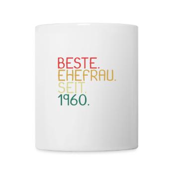 Beste Ehefrau Seit 1960 - Jahrestag Geschenk - Tasse - Weiß - Vorne