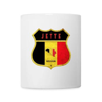 Jette Belgium Coat of Arms Flags Design - Mug - white - Front