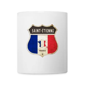 Saint-Étienne France Coat of Arms Flags Design - Mug - white - Front