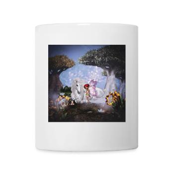 Merveilleuse licorne avec fée - Mug blanc - blanc - Devant