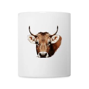 süße tierdesigns mädchen, kuh beige, rustikal - Tasse - Weiß - Vorne