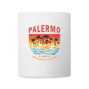 Design plage Palermo Italie - Mug blanc - blanc - Devant