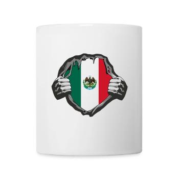 Mexiko Flaggen Design - Tasse - Weiß - Vorne