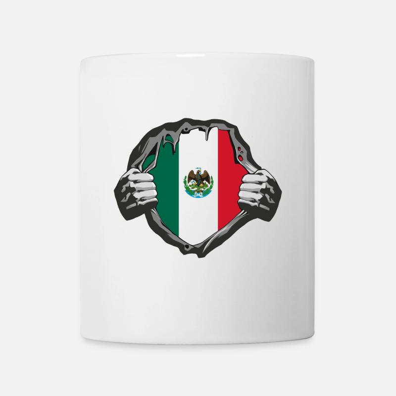 Mexiko Flaggen Design - Tasse - Weiß