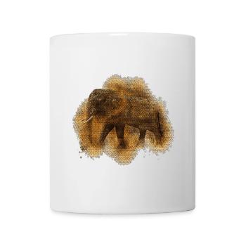 Elefantenliebhaber, Afrika Fan, Elefantenkuh - Tasse - Weiß - Vorne