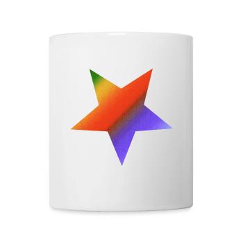 buntes mosaikdesign Sternenmuster, farbenfroh - Tasse - Weiß - Vorne
