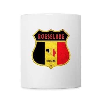 Roulers Belgique Armoiries Drapeaux Design - Mug blanc - blanc - Devant