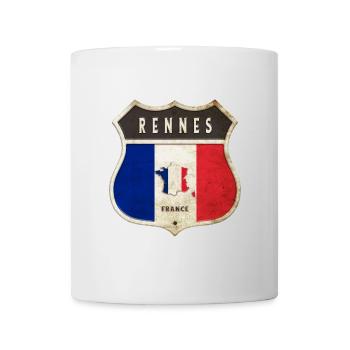 Rennes France Coat of Arms Flags Design - Mug - white - Front