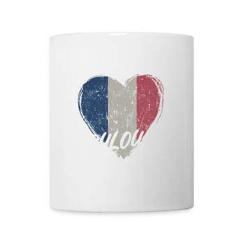 Retro badge, Toulouse France is my hometown - Mug - white - Front