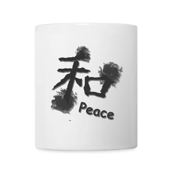 schattiertes Chinesisches Zeichen Frieden, kanjis - Tasse - Weiß - Vorne