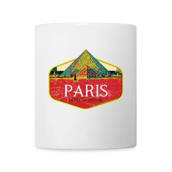 Badge retro, Paris France est ma ville natale - Mug blanc - blanc - Devant