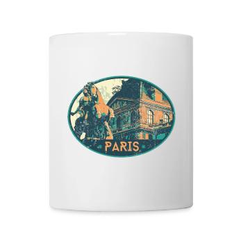 Badge retro, Paris France est ma ville natale - Mug blanc - blanc - Devant