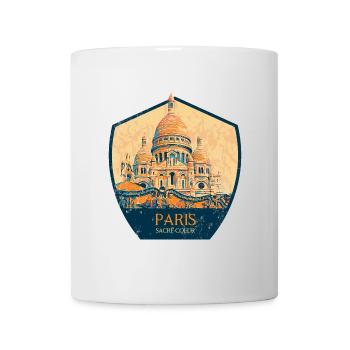 Badge retro, Paris France est ma ville natale - Mug blanc - blanc - Devant