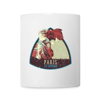 Badge retro, Paris France est ma ville natale - Mug blanc - blanc - Devant